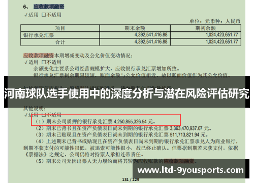 河南球队选手使用中的深度分析与潜在风险评估研究